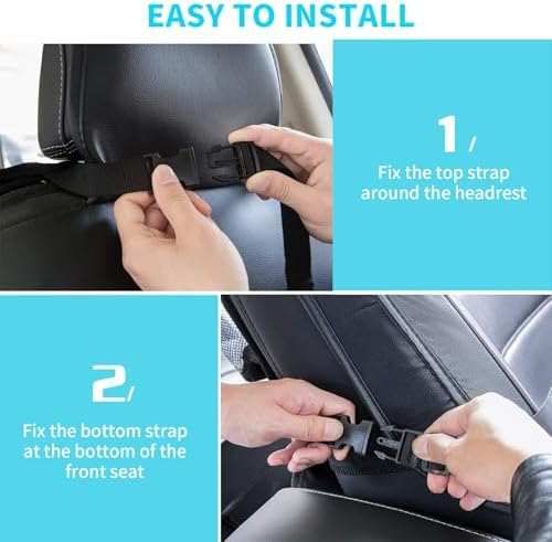 TCJJ Car Seat Organiser Backseat Kick Mats Oxford Back Seat Protector - Image 5