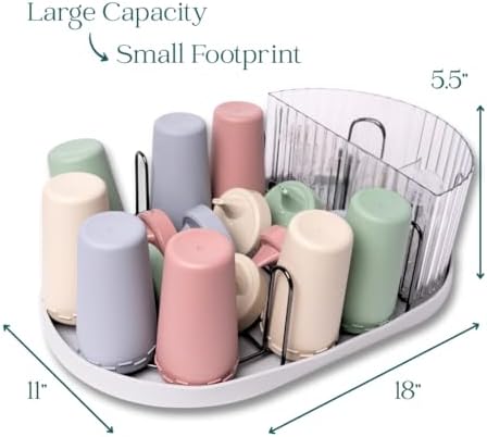 Winnie & Lu Baby Bottle Drying Rack, Stainless Steel Countertop Rack - Image 3