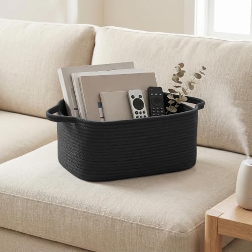 Large Black Basket for Gifts, 16.5" x 12.5" x 7" Big Woven Gift Baskets Empty - Image 6