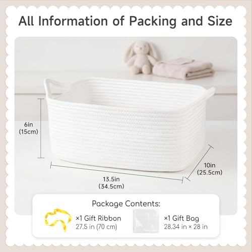 OIAHOMY Cotton Rope Gift Basket Empty - Image 2
