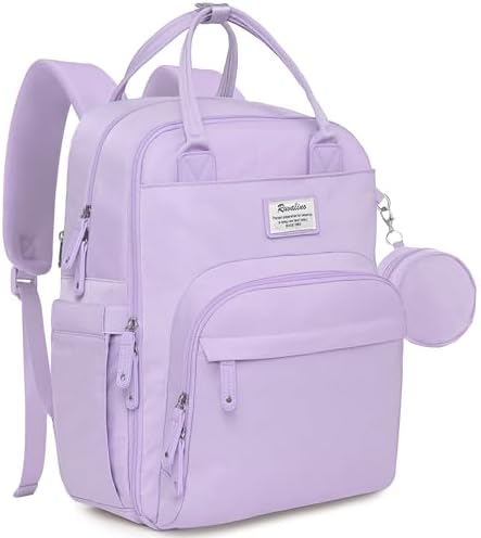 RUVALINO Diaper Bag Backpack, Large Capacity, Waterproof, Taro Purple by RUVALINO