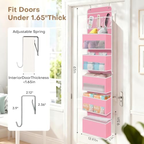Over the Door Organizer, Large Pocket Hanging Storage - Image 2