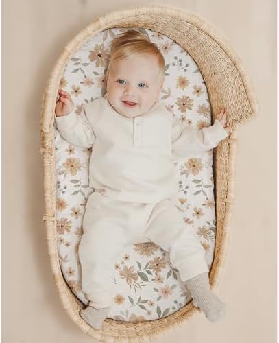 Konssy 2 Pack Muslin Bassinet Sheets - Image 2