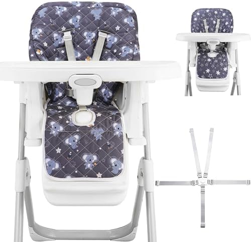 Baby High Chair Cover Replacement, Reversible & Waterproof High Chair Cushion by Lunobubo