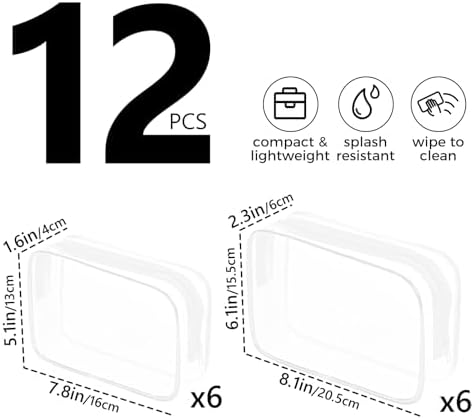 AURUZA Clear Makeup Bag, Portable Travel Toiletry Bags - Image 2