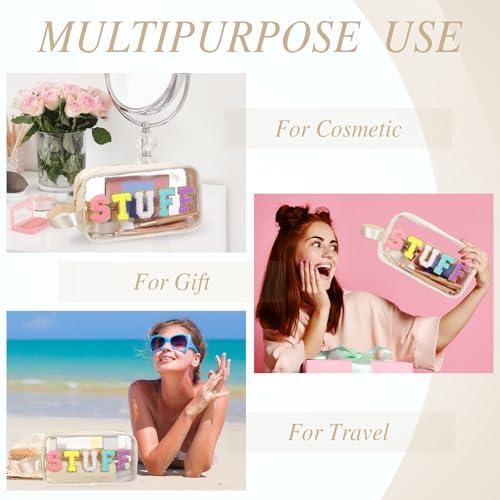 Kacctyen Stuff Letter Clear Makeup Bags - Image 6
