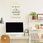 TLESKE Kids Room Playroom Poster Hanger Frame, Brothers Sisters Make the Best - Image 5