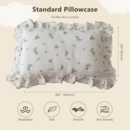 BuLuTu Muslin Cotton Pillow Case Standard - Image 2