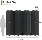 JOSTYLE Outdoor Privacy Screen 8-Panel Folding Room Divider Space Partition - Image 2