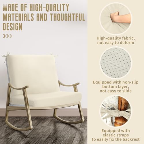 Tudomro 2 Pcs Outdoor High Back Chair Cushion Covers Waterproof Patio - Image 5