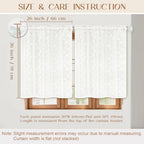 ASPMIZ White Kitchen Curtains 36 Inch Double Layer Kitchen Window Curtains - Image 6