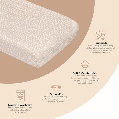 Crane Baby Changing Pad Cover, 100% Cotton Sateen Exterior Change Pad Cover - Image 2