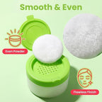 Green Plastic Empty Portable Baby Skin Care After-Bath Powder Puff Talcum - Image 6