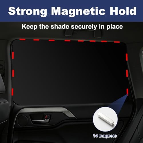 XCBYT Magnetic Car Side Window Shades, 100% Blackout Privacy Covers - Image 4
