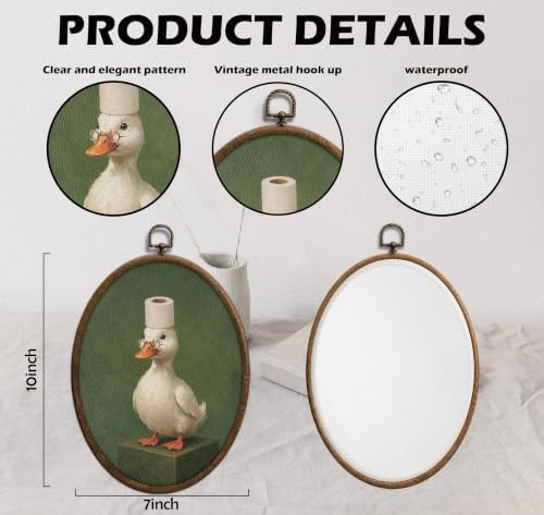 Funny Duck Bathroom Wall Art, Whimsical Duck Bathroom Wall Decor, Waterproof - Image 2