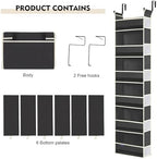 Over The Door Hanging Organizer 6-Shelves and 12 Side Pockets, Over The Door - Image 7