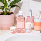 WRAPAHOLIC 3oz Pink Dinosaur Bathroom Cups - Image 3