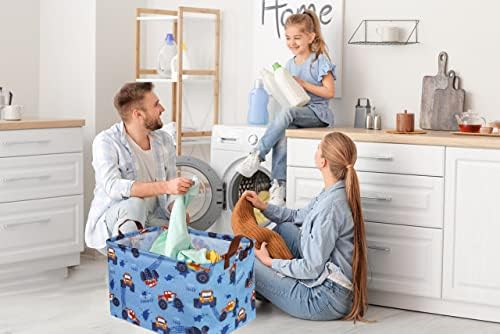 Rectangular Monster Truck Basket Organizer.Kids Baskets, Boys Storage Basket - Image 3