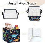 Clastyle 11.8" Dinosaur Storage Basket Set of 3 - Image 7