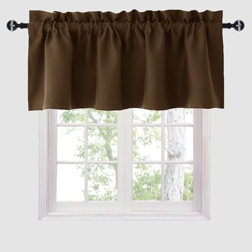 Hiasan Brown Valance Curtains for Window 52 x 18 Inches 1 Panel by Hiasan