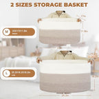 danpinera Blanket Basket, 72L Woven Storage basket - Image 5