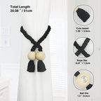 Magnetic Curtain Tiebacks Decorative Tie Back Drapes Holdbacks Nieffeiy - Image 3