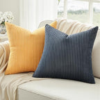 Topfinel 22x22 New Blue and Orange Boho Farmhouse Couch Throw Pillows - Image 2