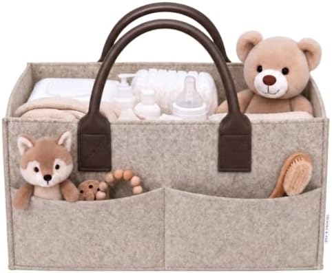 Felt Diaper Caddy Organizer, Nursery & Car Organizer by Unknown