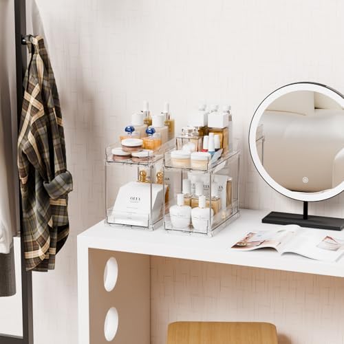 2 Set, 2 Tier Pull Out Cabinet Organizer - Image 2