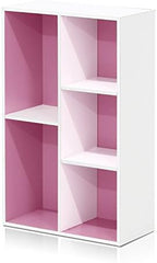 Furinno LUDER Book Shelf, 5-Cube Bookshelf, Reversible Bookcase, 9.4 x 19.5 x - Image 5