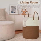JMvicyroam 60L Cotton Rope Laundry Basket Hamper - Image 3