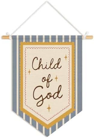 Dilemat Christian Nursery Decor, Child of God Bible Verse Pennants Banner by Unknown