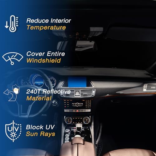 Car Windshield Sun Shade UV Reflector Foldable Front Window SUV - Image 4