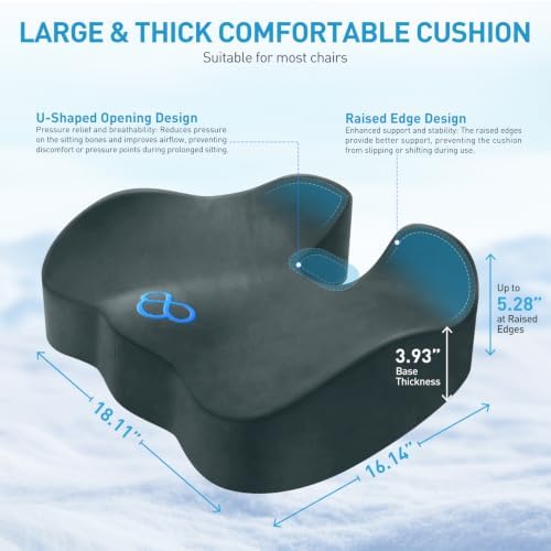 BlissTrends Thick Seat Cushion for Office Chair & Car Seat - Image 2