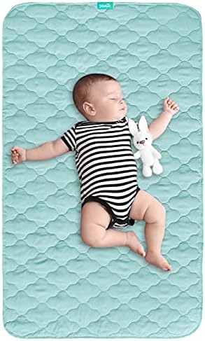 Waterproof Crib Mattress Protector, Non-Slip Quilted Pad by Bilobanbabybedding