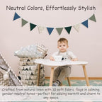 Boys Toddler Room Playroom Nursery Decor, Garland Triangle Banners Blue Grey - Image 2