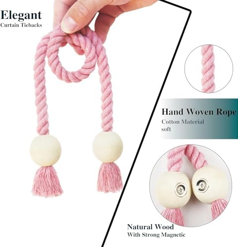 Magnetic Curtain Tiebacks Decorative Tie Back Drapes Holdbacks Nieffeiy - Image 2