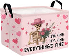 Valentine's Day Basket Gift for Empty Cute Heart Large Storage Bin for Kid and by ASKETAM