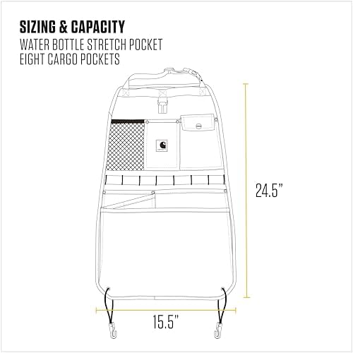 Carhartt Universal Nylon Duck Seat Organizer Black - Image 5