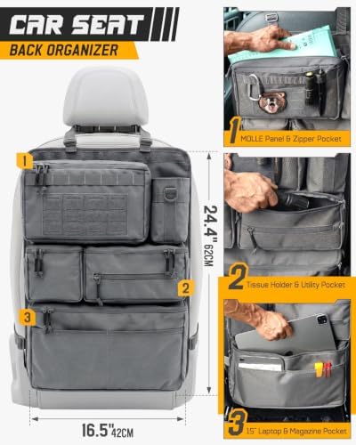 RXW All-In-One Back Seat Car Organizer, Fit Cars Trucks Jeeps Pickups Vans - Image 2