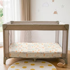 Pack and Play Mattress Sheets Fitted, 3 Pack Mini Crib Sheets - Image 6