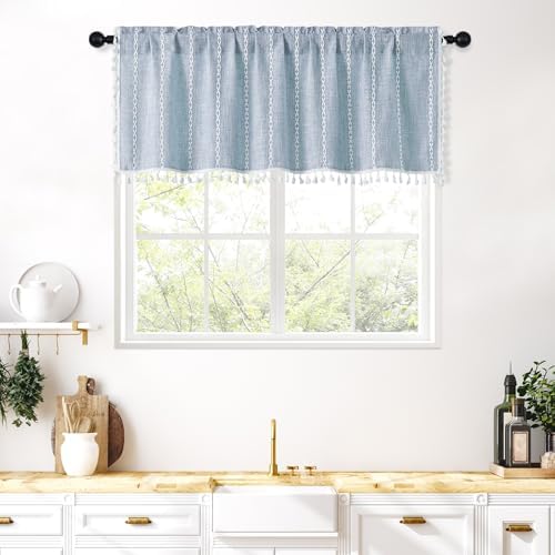 MitoVilla Boho Farmhouse Kitchen Valances by MitoVilla