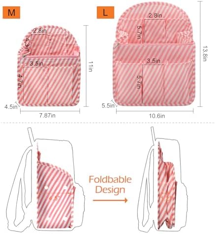 Surblue Backpack Organizer Insert Liner Hanging Travel Rucksack Purse and - Image 4