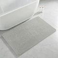 Polyester Bathroom Rug 30"x50" Gray, Large Soft Shaggy Bath Mat by Kildoss
