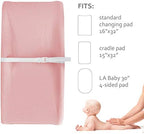 Changing Pad Cover Cotton Pink for Girl, Changing Table Pad Cover - Image 6