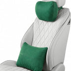 2 PCS Car Pillow for Driving Seat Soft Suede Headrest Neck & Lumbar Support by GoodpillowBetterdriver
