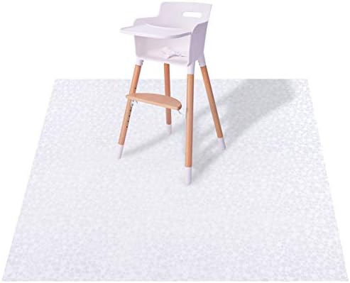 Plastic Splat Mat for Baby, Easy Cleaning Vinyl Floor Mat for Eating Messes by MatLeya