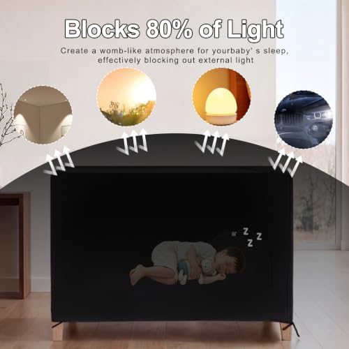 Blackout Crib Cover, Breathable Canopy - Image 4