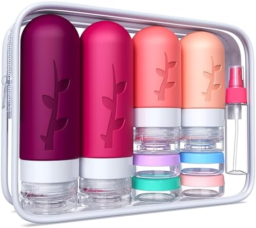 Tocelffe Travel Bottles for Toiletries, Tsa Approved Silicone Containers for by Tocelffe