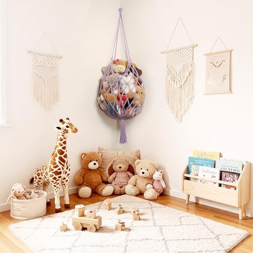 Stuffed Animal Storage Hammock Corner Hanging Net Stuffy Animal Hammock Macrame - Image 3